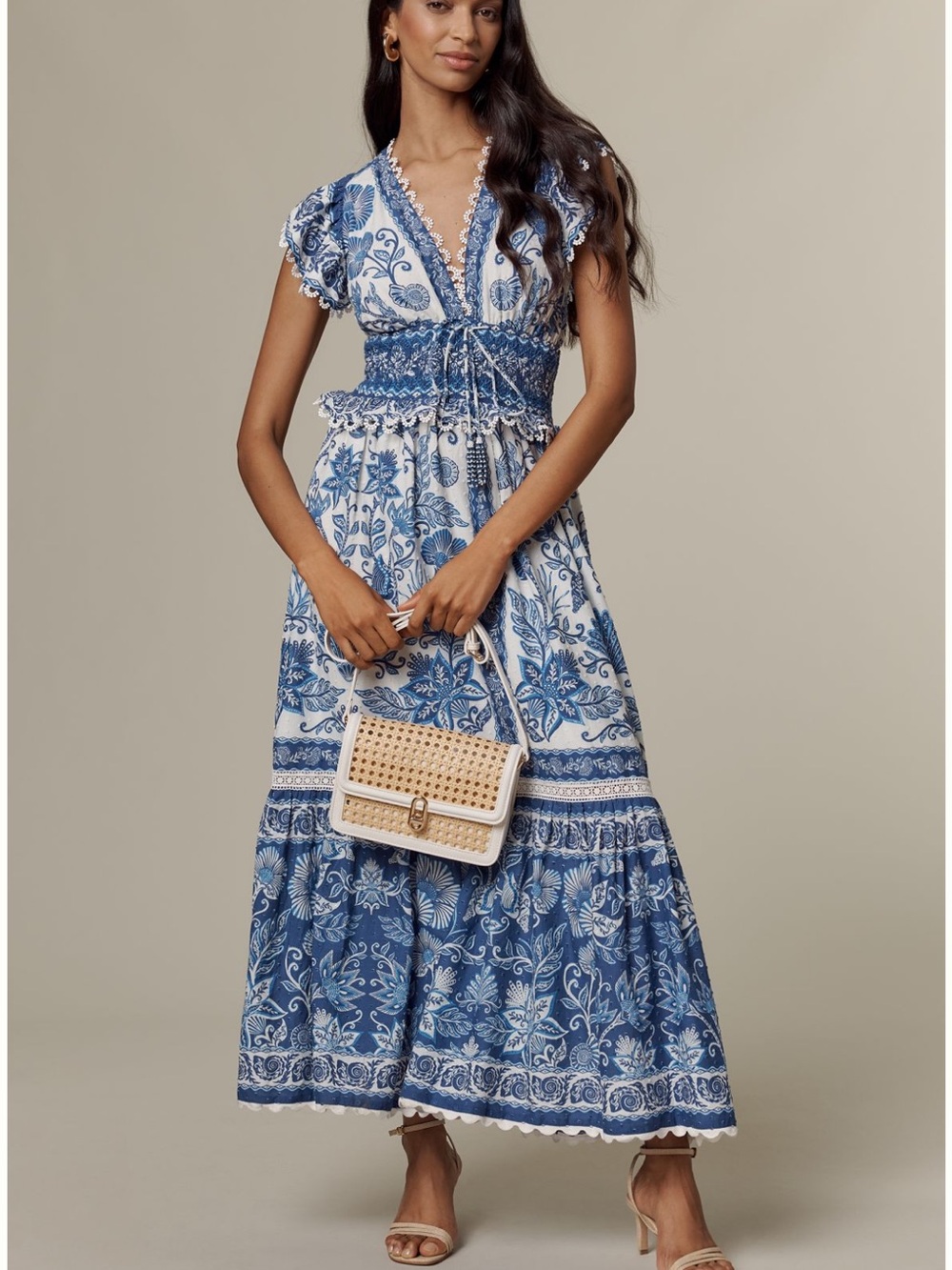 New FARM Rio Shell Garden Maxi Dress